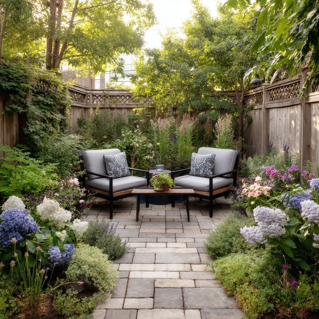 Cozy Patio with Garden Surroundings