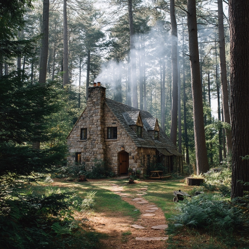  Serenade of the Pines – A Woodland Stone Haven
