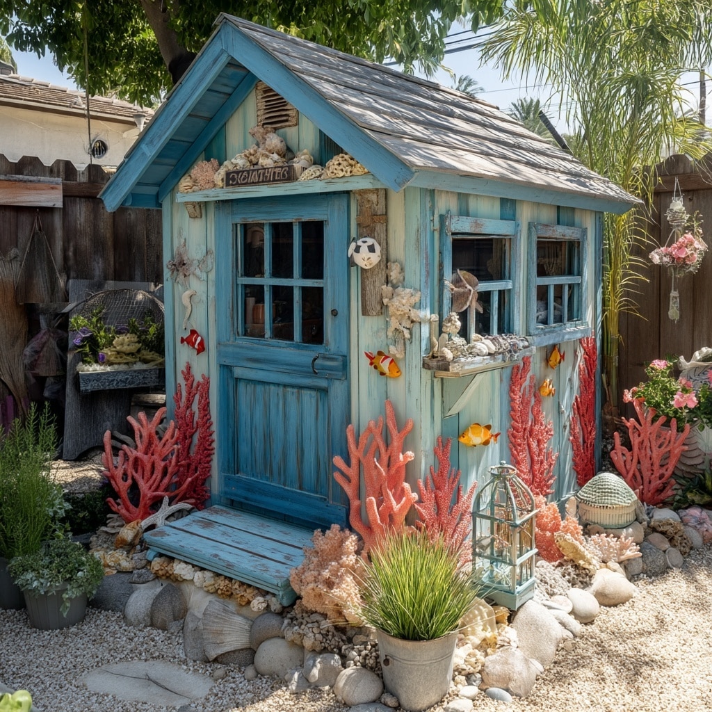 19+ Hilarious Chicken Coop Ideas for Backyard Fun 3 Under the Sea Theme