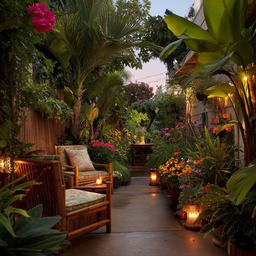 20 Charming Garden Nook Ideas for Your Backyard 24 Tropical Retreat Garden Nook