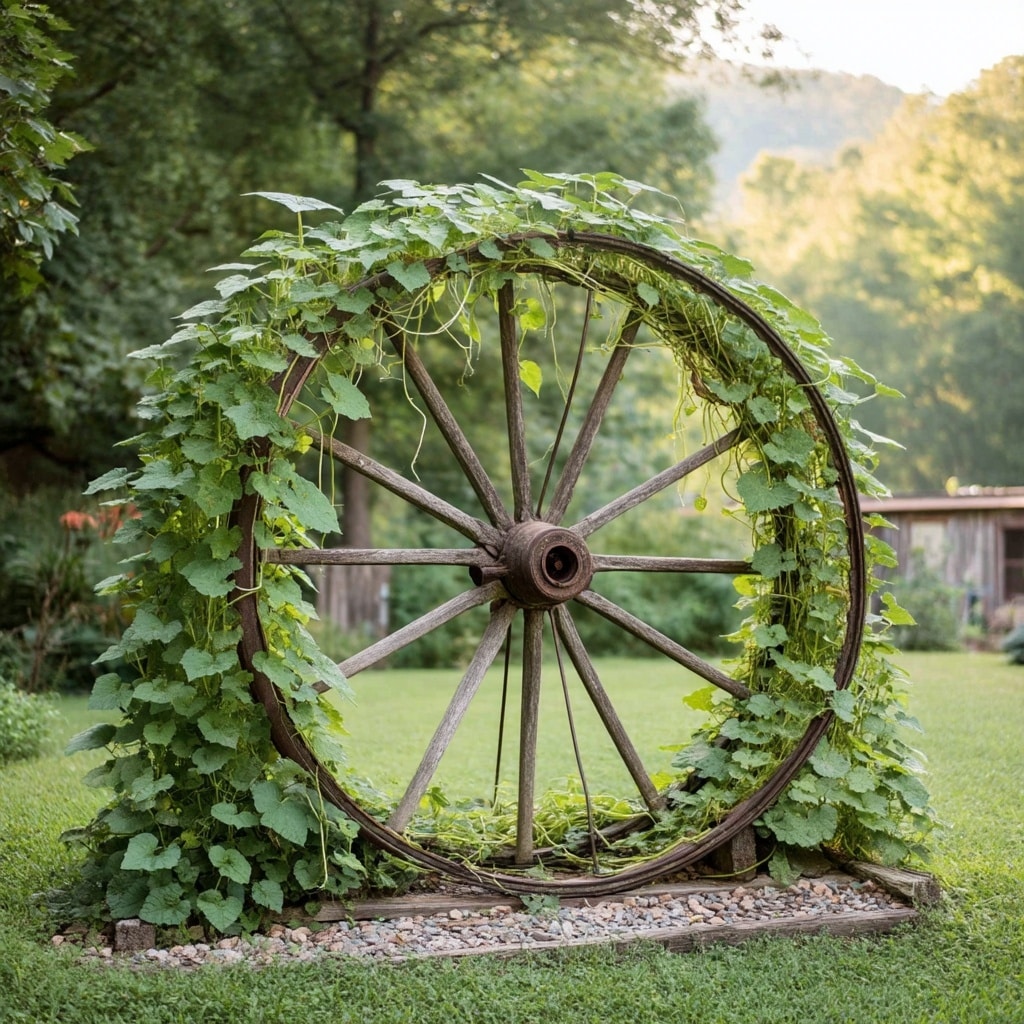 Wagon Wheel Trellis