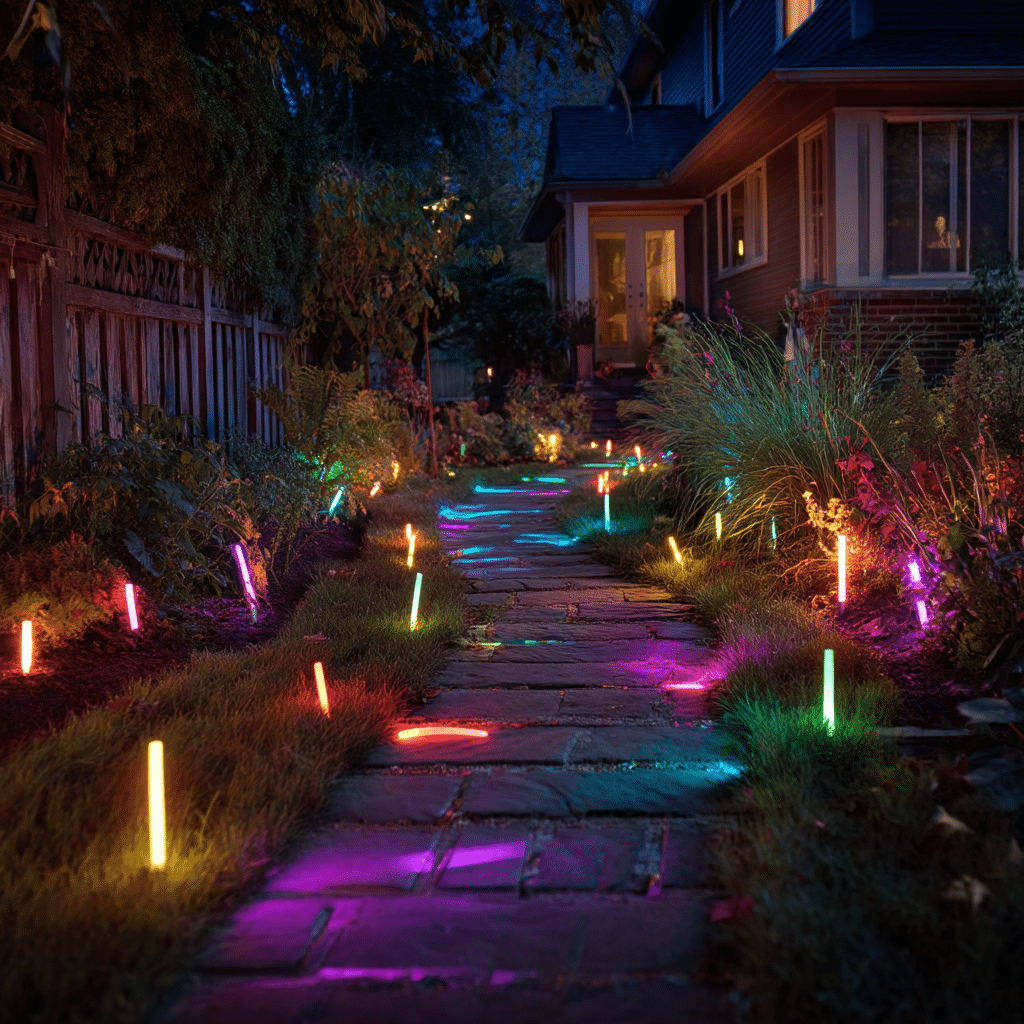  Glow Stick Scavenger Hunt Path