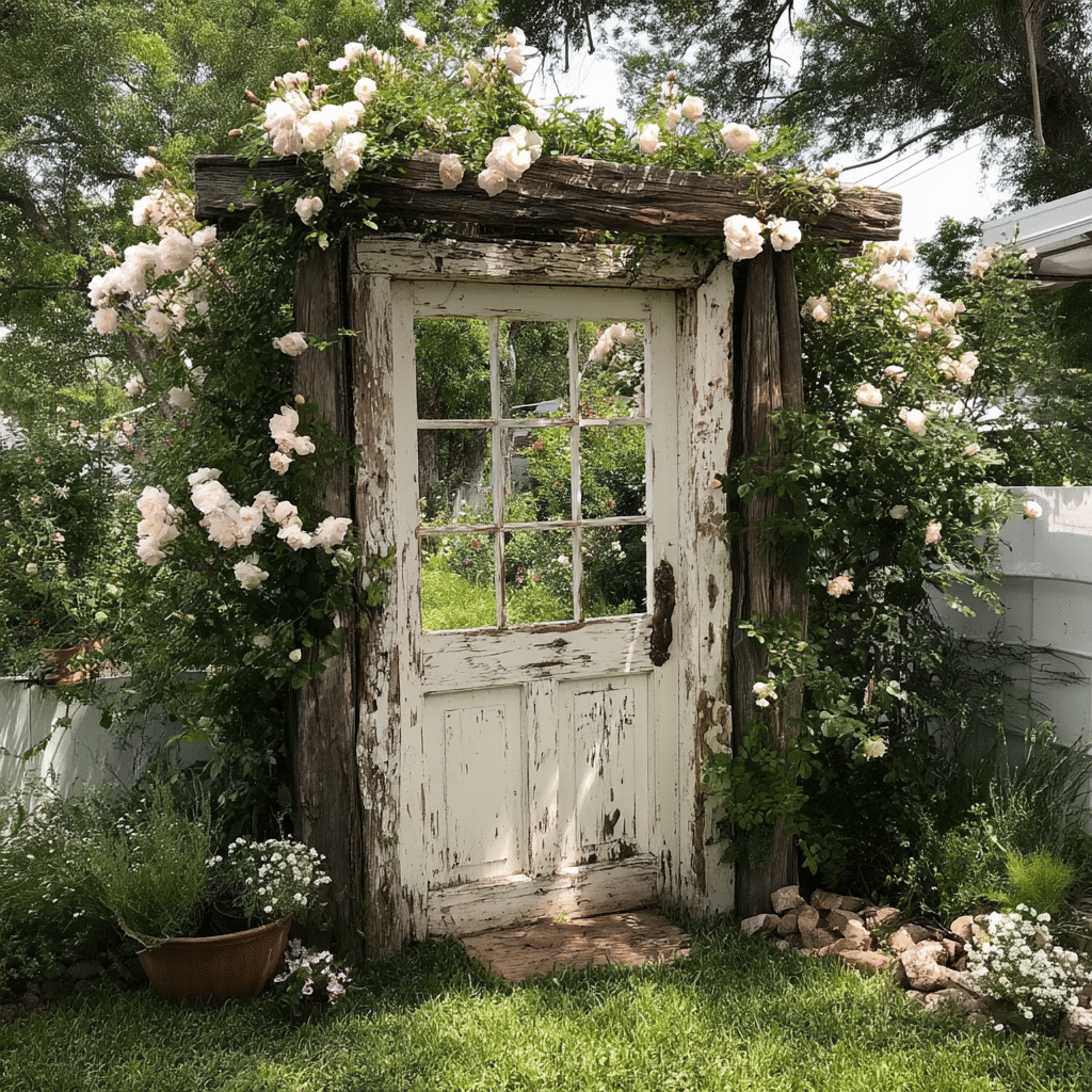  Upcycled Door Frame Garden Gate