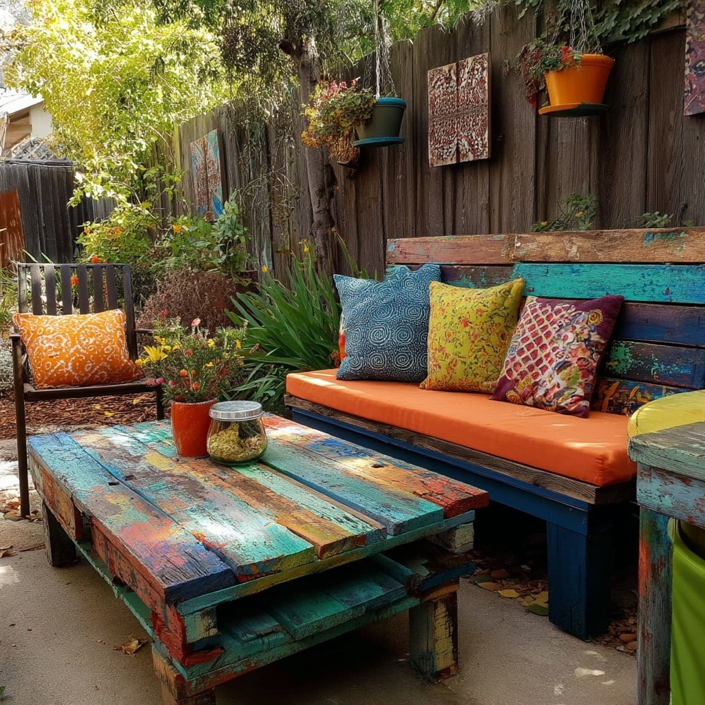 15 Budget Backyard Ideas for a Stylish Makeover 5 Upcycled Furniture