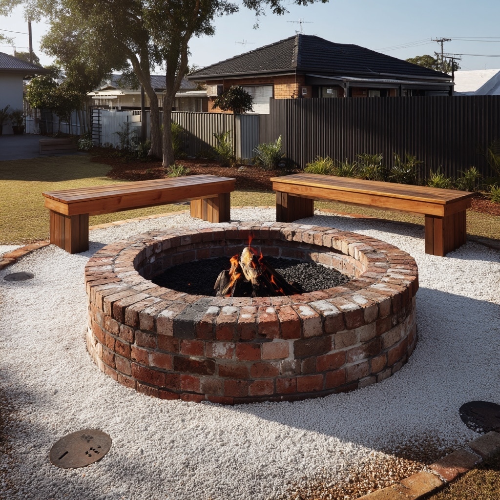 12 Backyard Fire Pit Ideas for Cozy Outdoor Living 5 Brick Fire Pit
