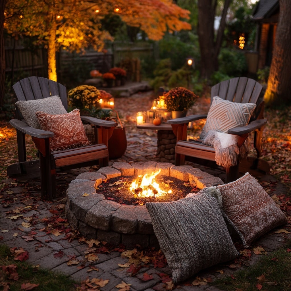 Use Cozy Outdoor Seating with Pillows
