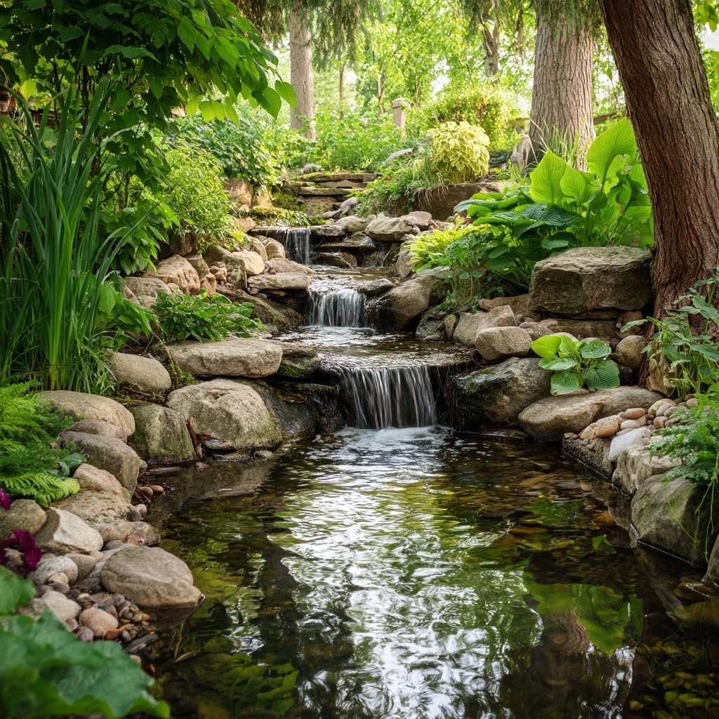 . Transform Your Yard with a Serene Waterfall Oasis
