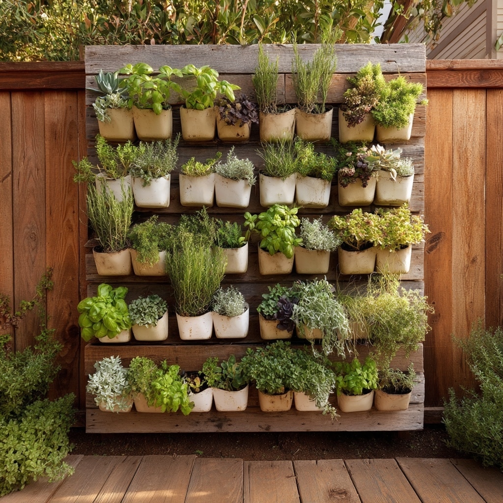 15 Budget Backyard Ideas for a Stylish Makeover 6 Vertical Garden