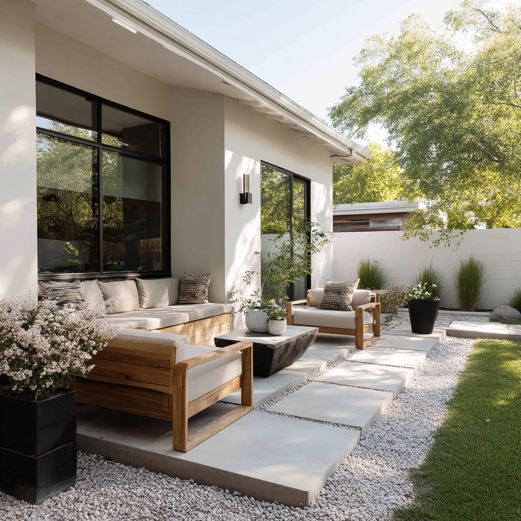 Modern Concrete Slab Patio