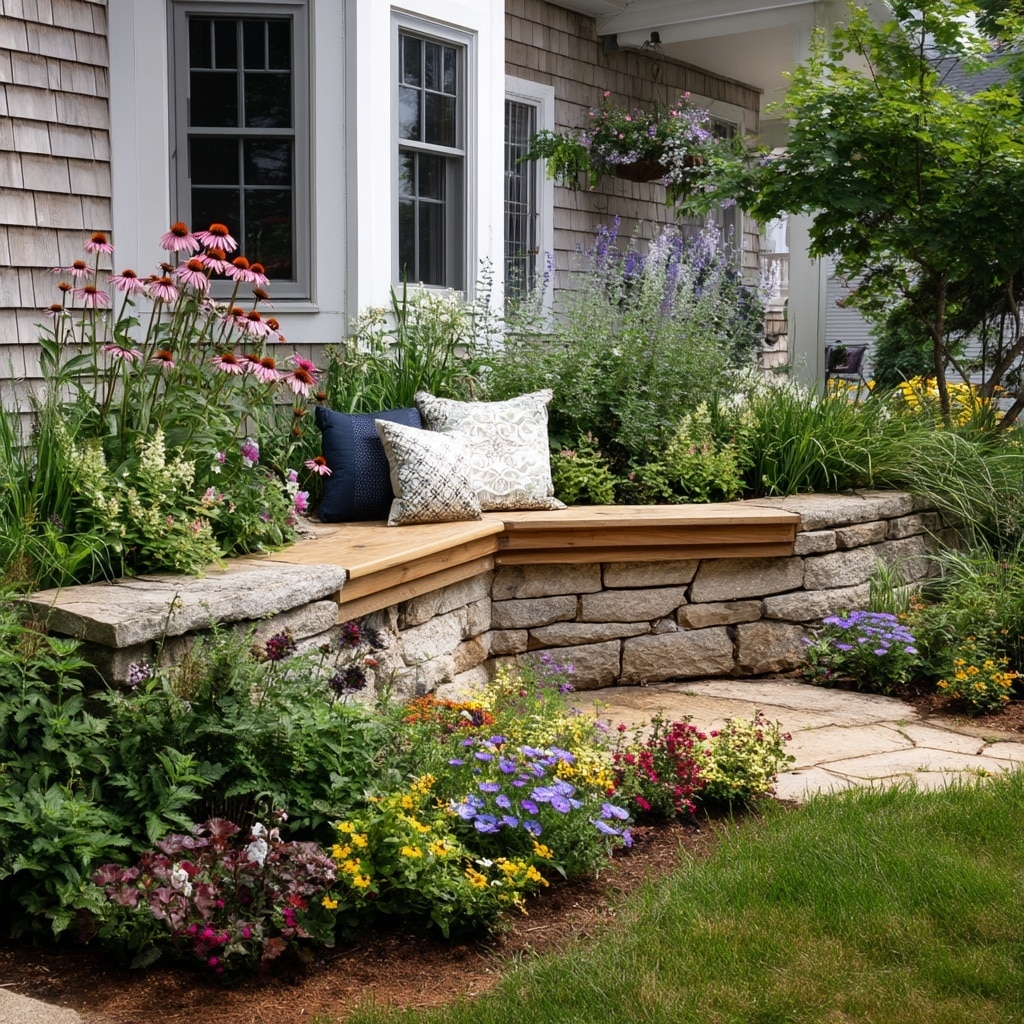 Raised Flower Bed With Seating