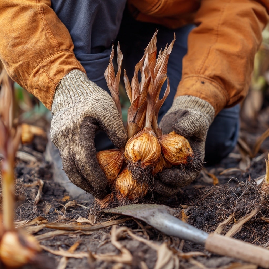 Propagating and Dividing Tiger Lily Flowers in Autumn