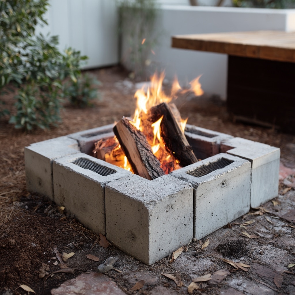 12 Backyard Fire Pit Ideas for Cozy Outdoor Living 8 Cinder Block Fire Pit