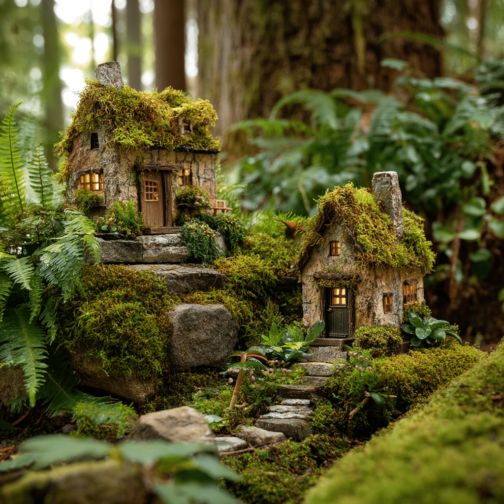 Fairy Village in Shady Garden Corner