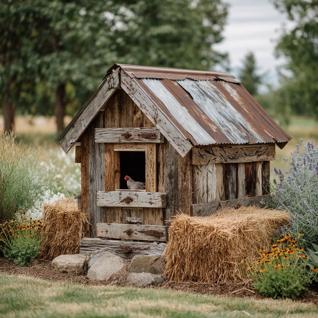 Rustic Reclaimed Wood Coop