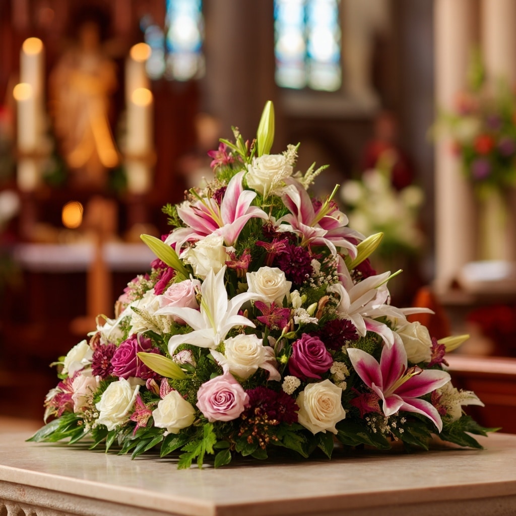  Crescent Flower Arrangement