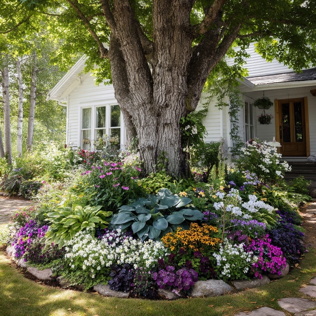 Tree Base Flower Bed