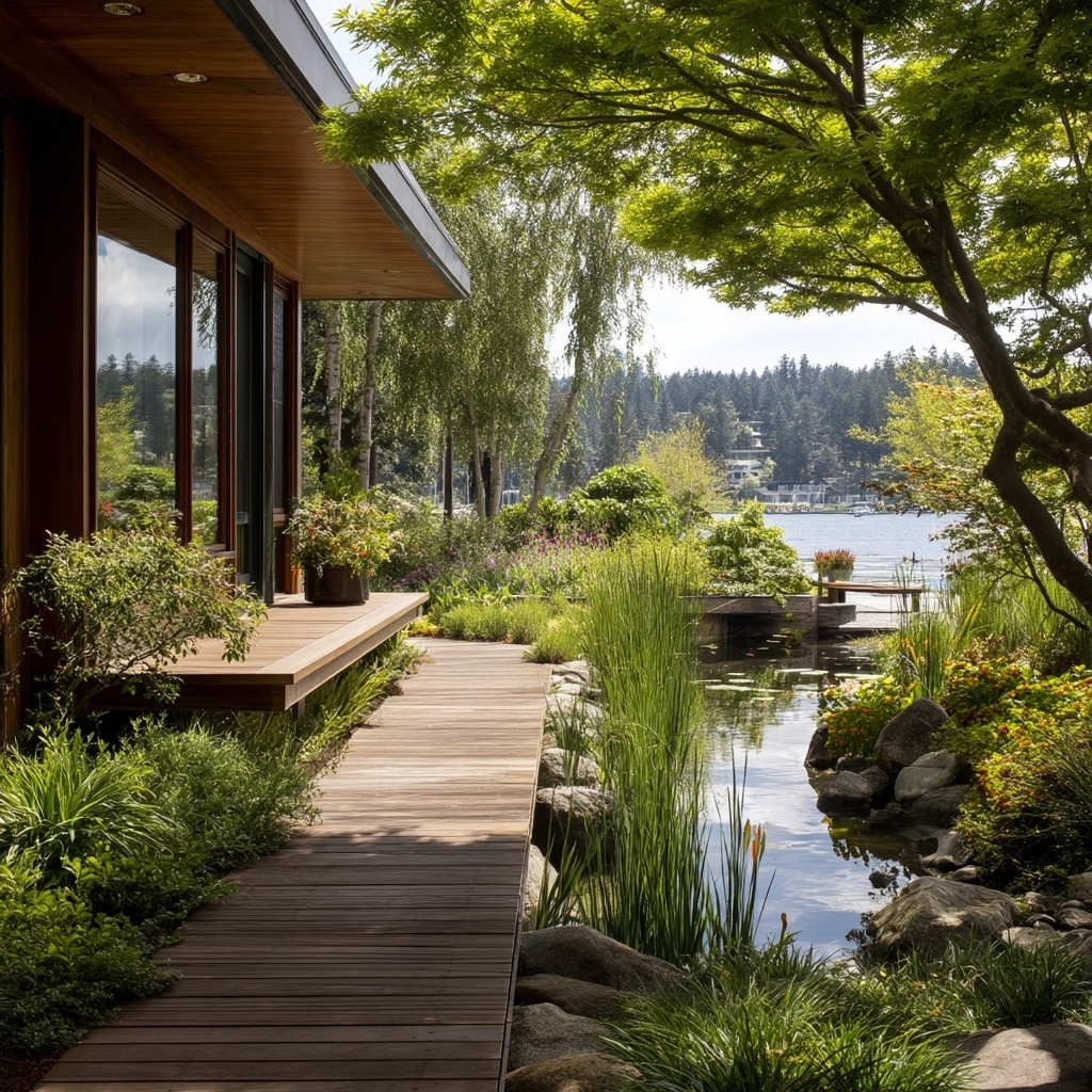 Sustainable Luxury in a Lakefront Backyard