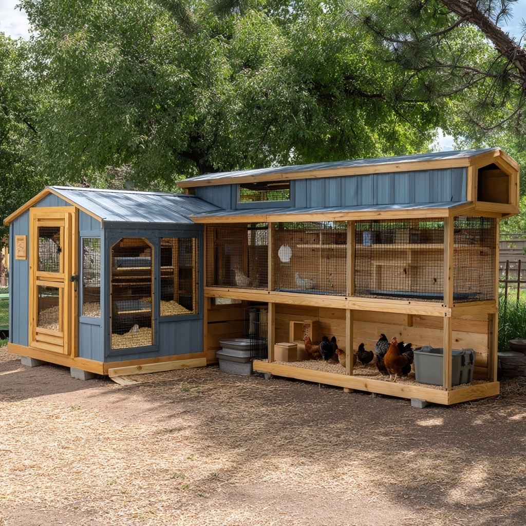 Extra-Large Coop with Storage Room