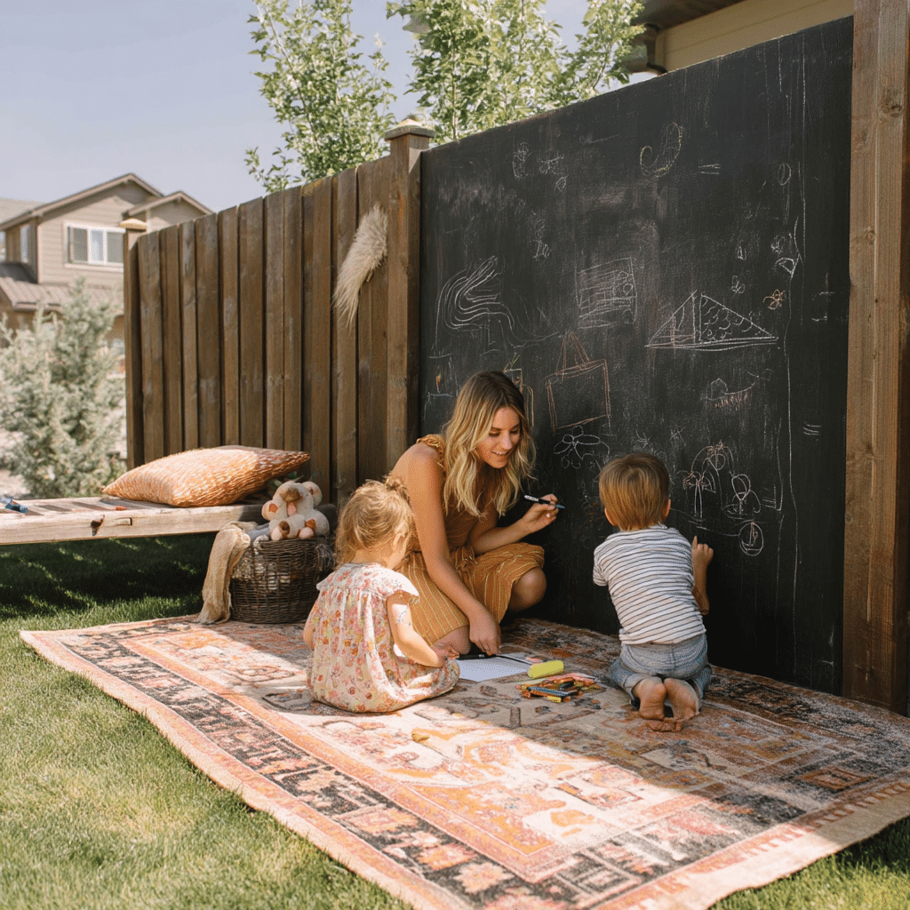  Outdoor Chalkboard Wall Near Patio