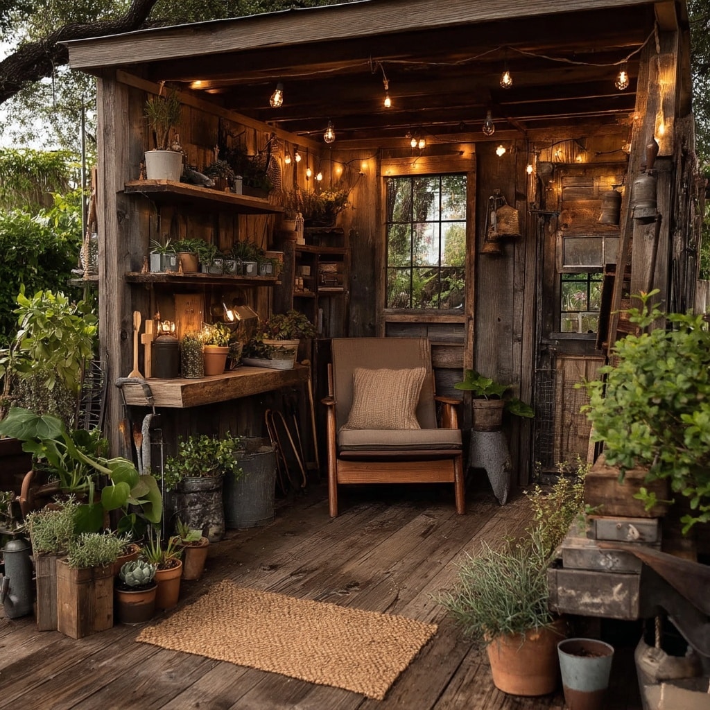 20 Charming Garden Nook Ideas for Your Backyard 13 Potting Shed Garden Nook