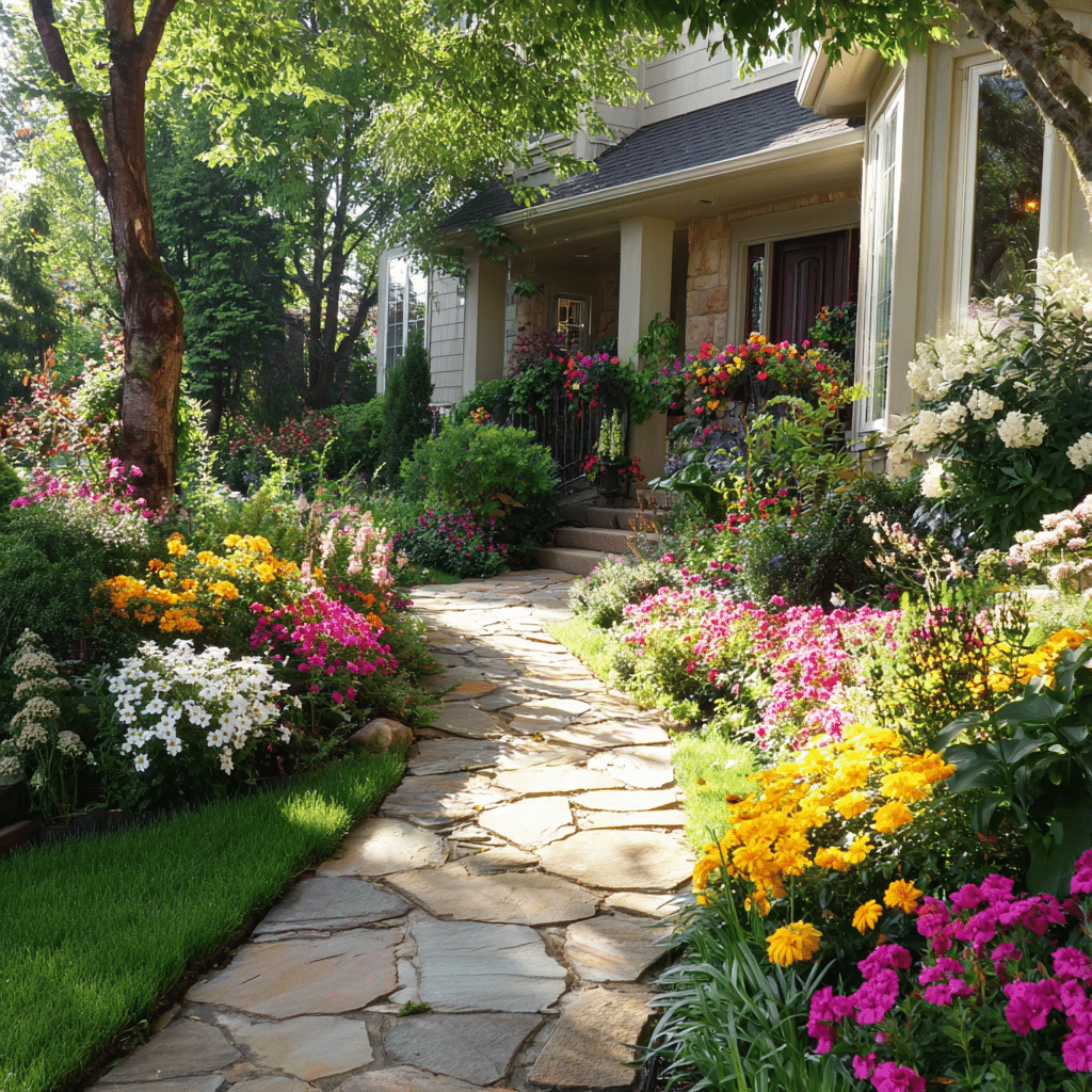 15 Simple Flower Bed Ideas for Front Yards