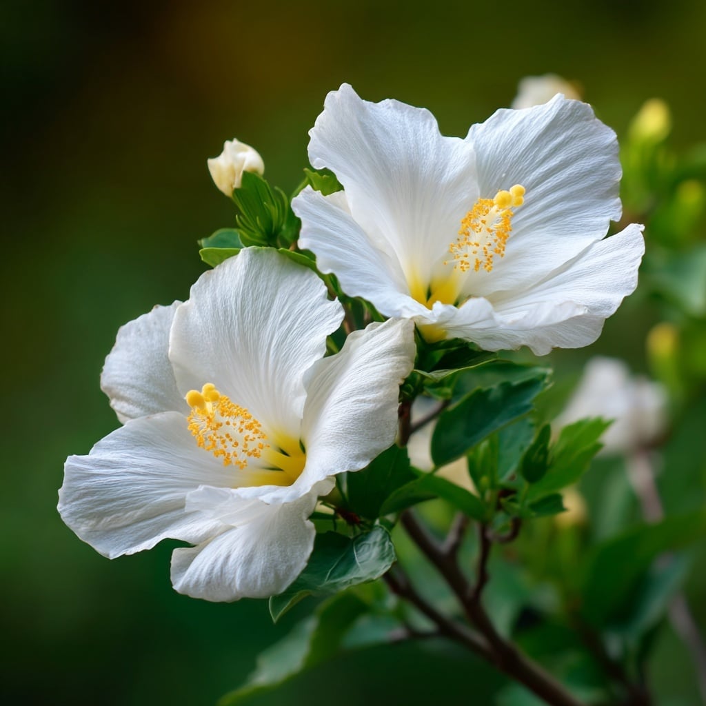 White Hibiscus Pure and Elegant Blooms