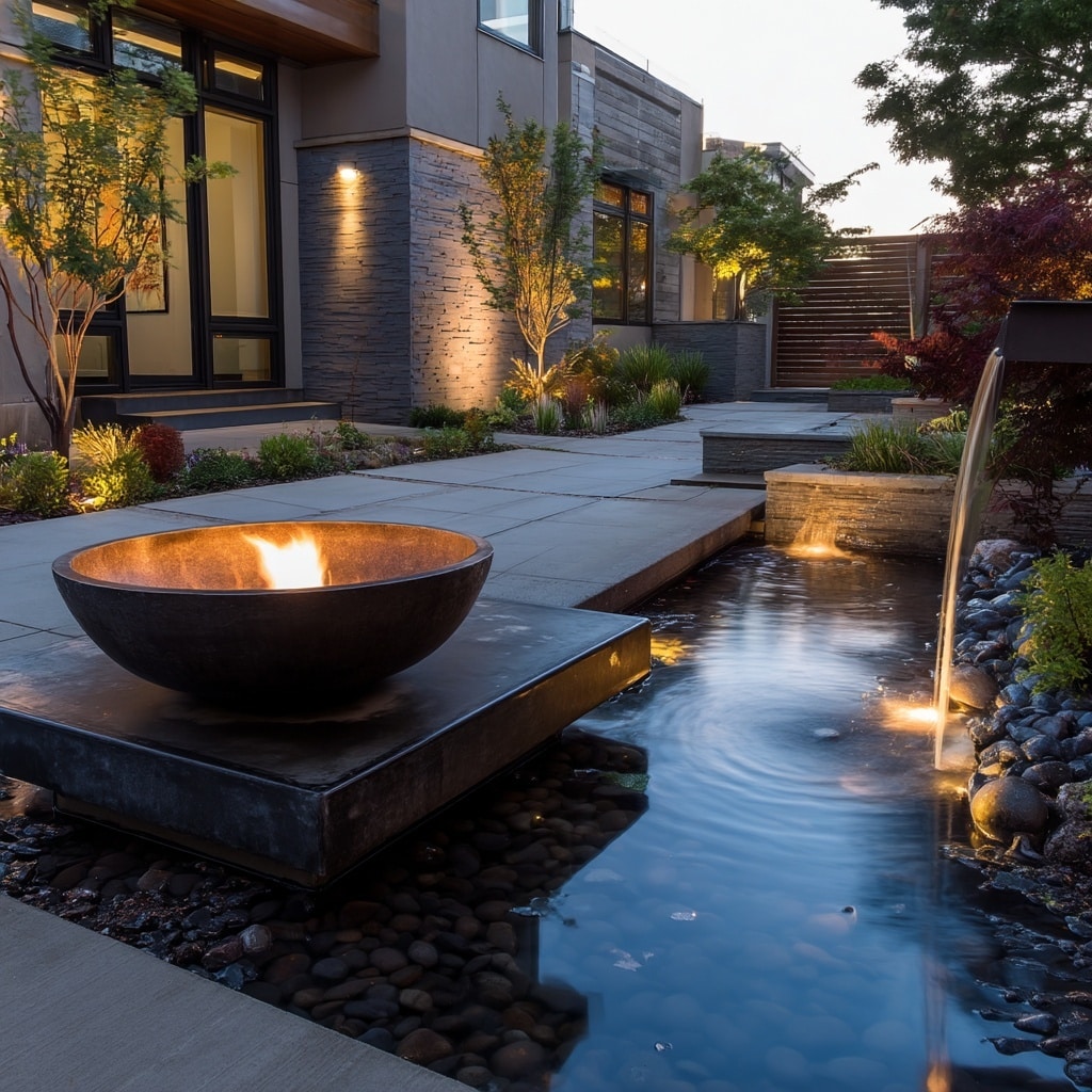  Combine Fire and Water for a Striking Patio Experience
