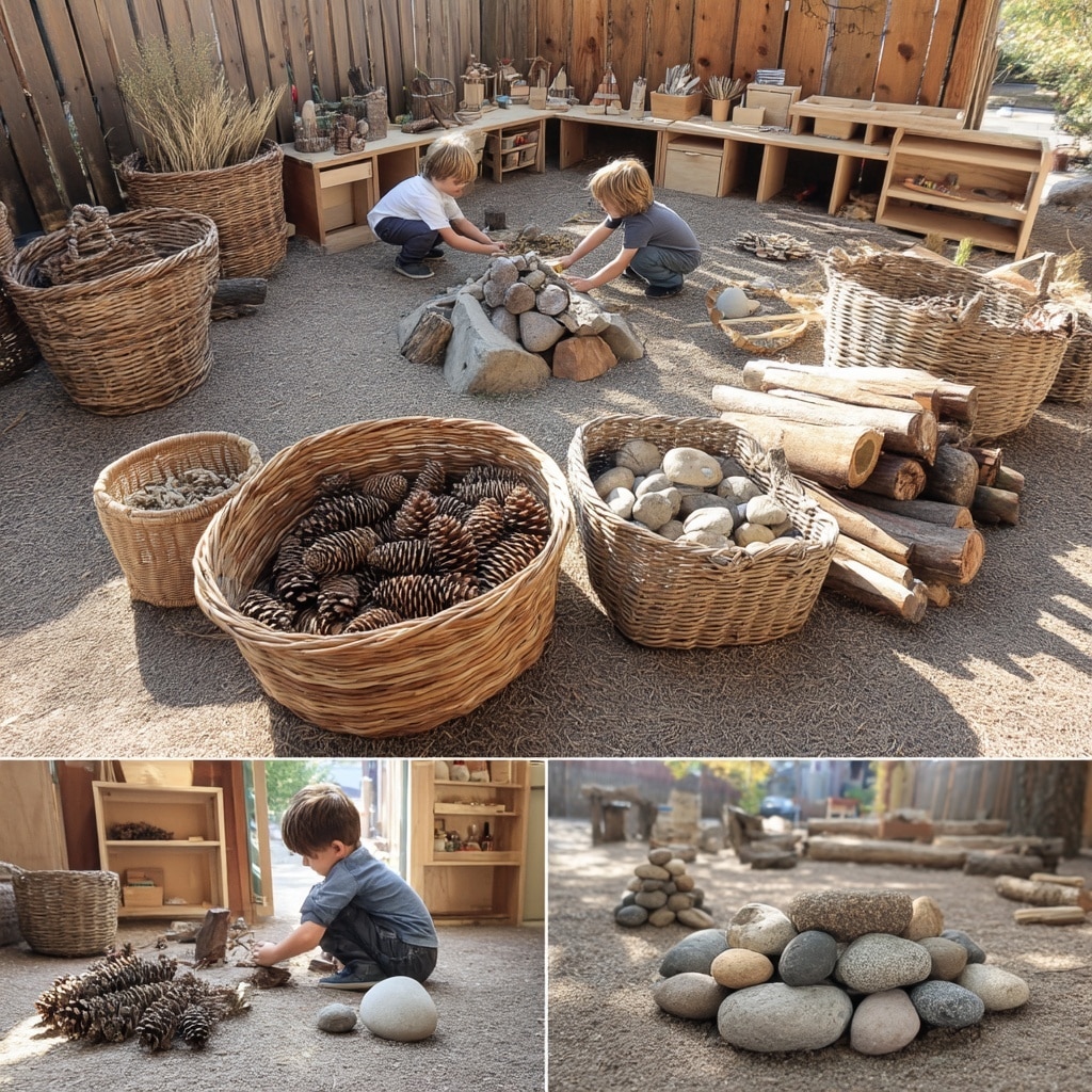 Loose Parts Play Zones for Imaginative Exploration