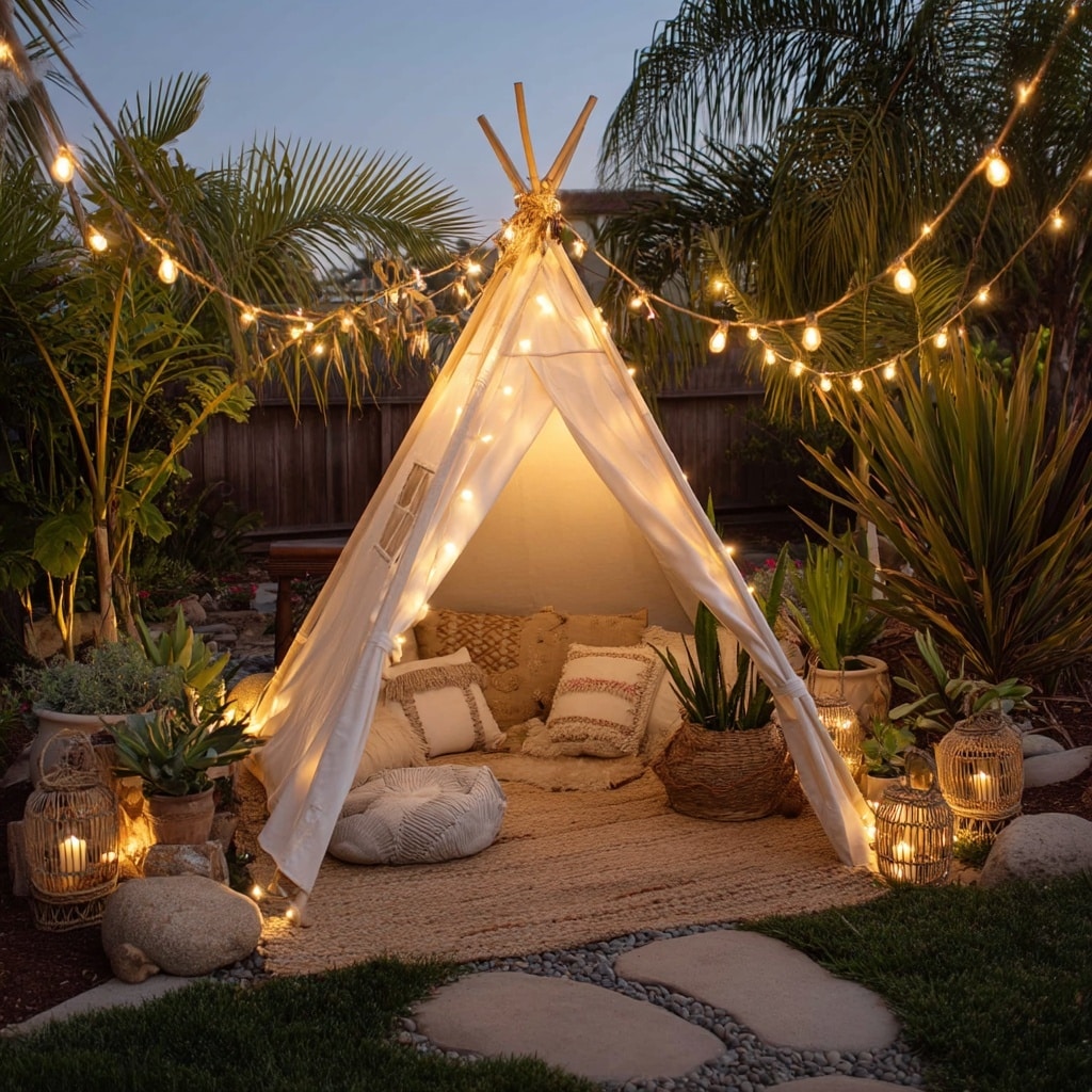A Boho Teepee or Garden Tent