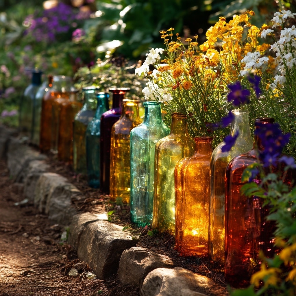  DIY Bottle Borders and Decor
