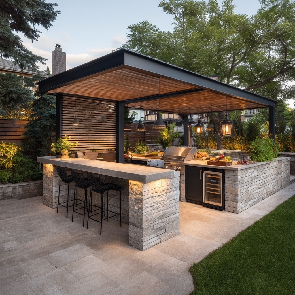 7 Outdoor Patio Ideas to Transform Your Backyard 2 . Add a Functional Outdoor Kitchen