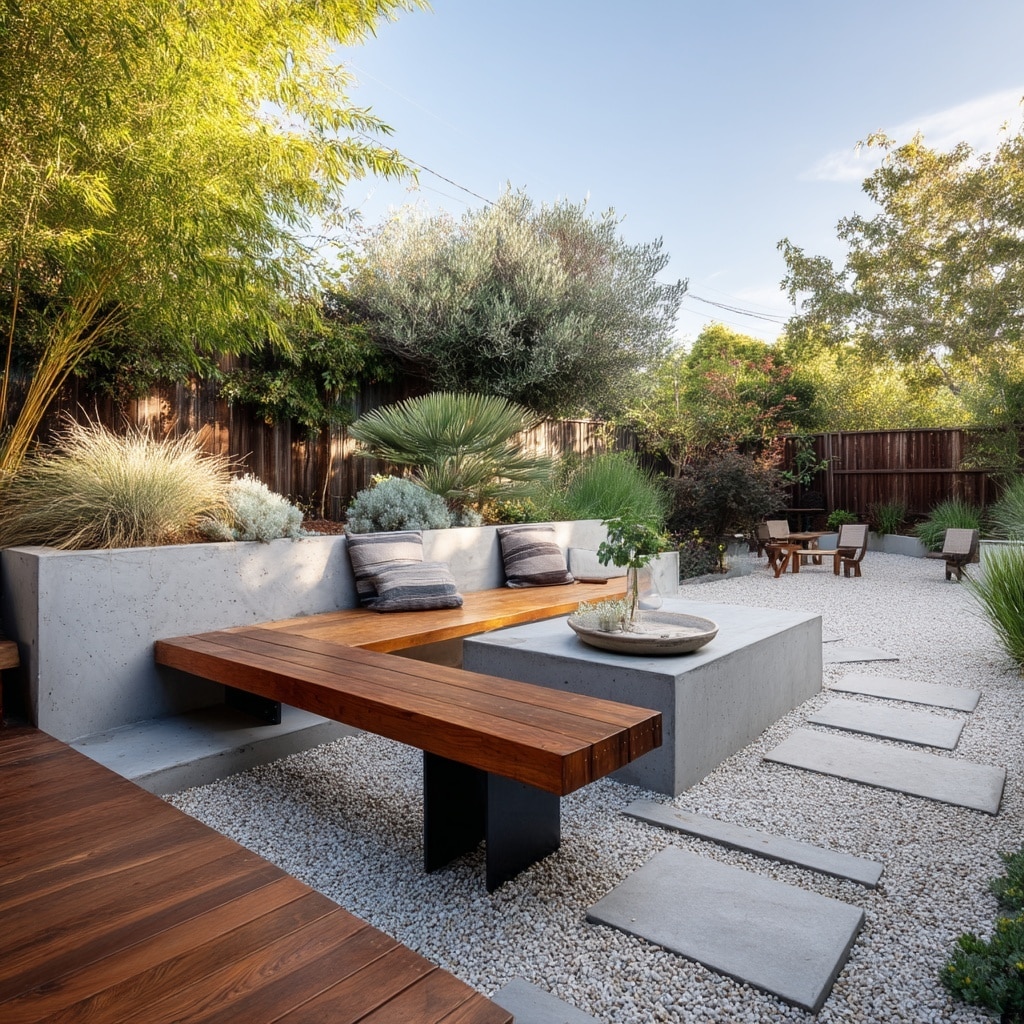 7 Low-Maintenance Backyard Ideas for a Relaxing Space 2  Mix Affordable Materials with High-End Touches