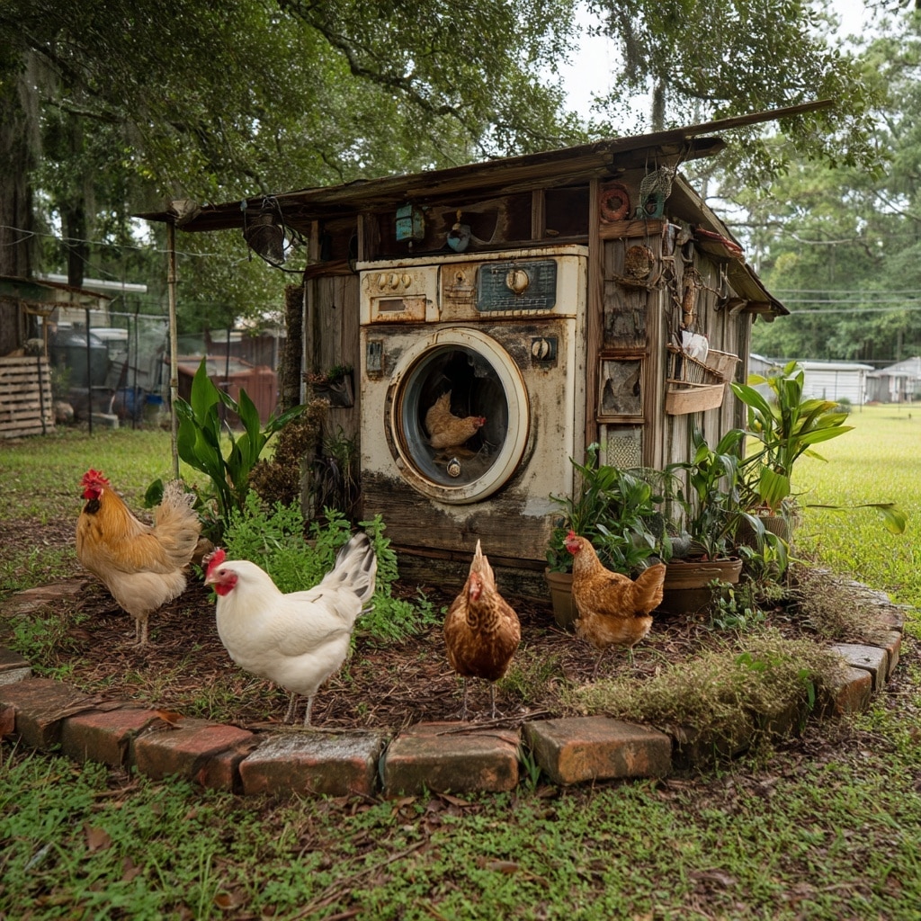  Old Washing Machine Chicken Coop