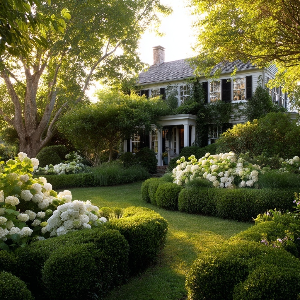 Boxwoods and Hydrangeas for Front of House Charm 3 The Perfect Pairing of Structure and Softness