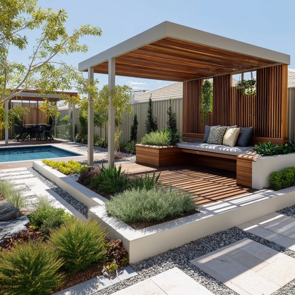 Modern Backyard Landscaping Ideas with Pool 12 Prioritizing Practical, Functional Design