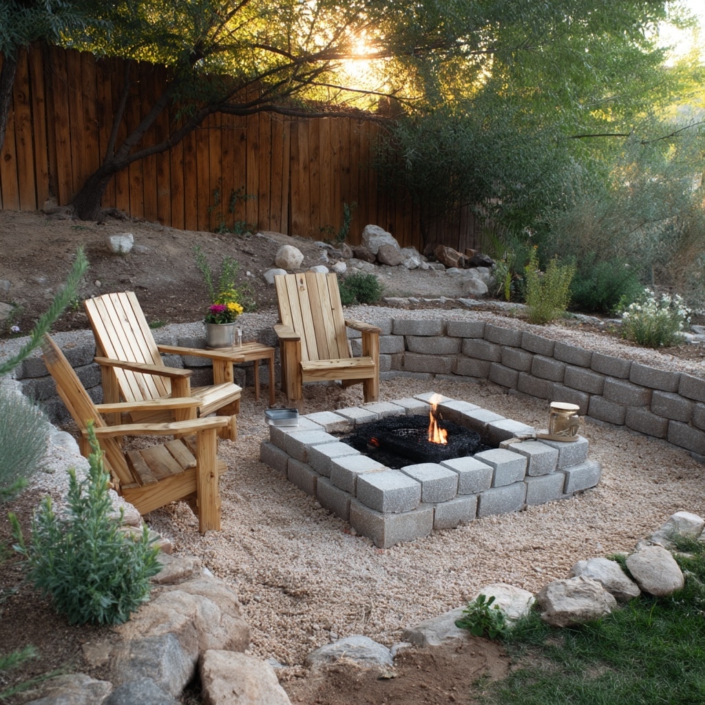 Fire Pit Ideas for a Backyard That Feel Cozy & Stylish 13 DIY Fire Pit Using Retaining Wall Blocks