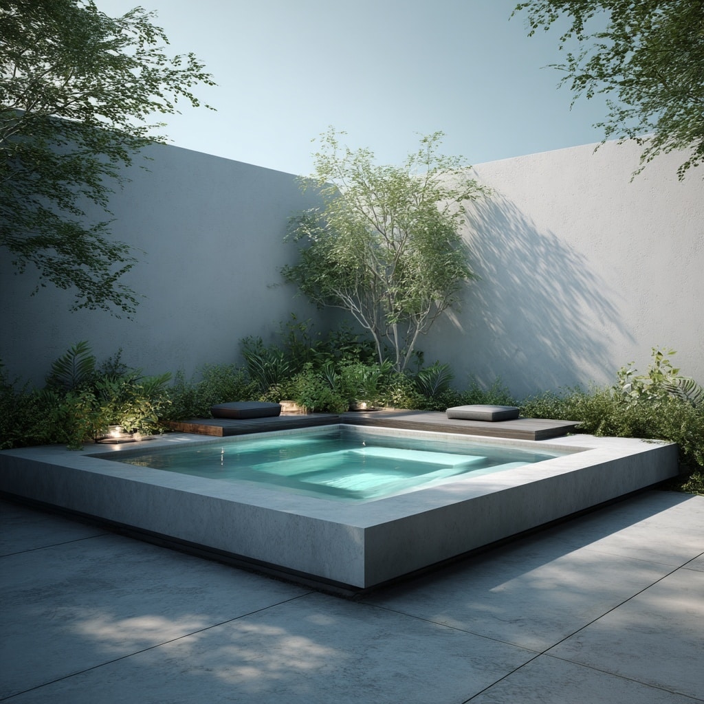 15 Backyard Jacuzzi Ideas for Ultimate Outdoor Relaxation 15 Minimalist Standalone Jacuzzi