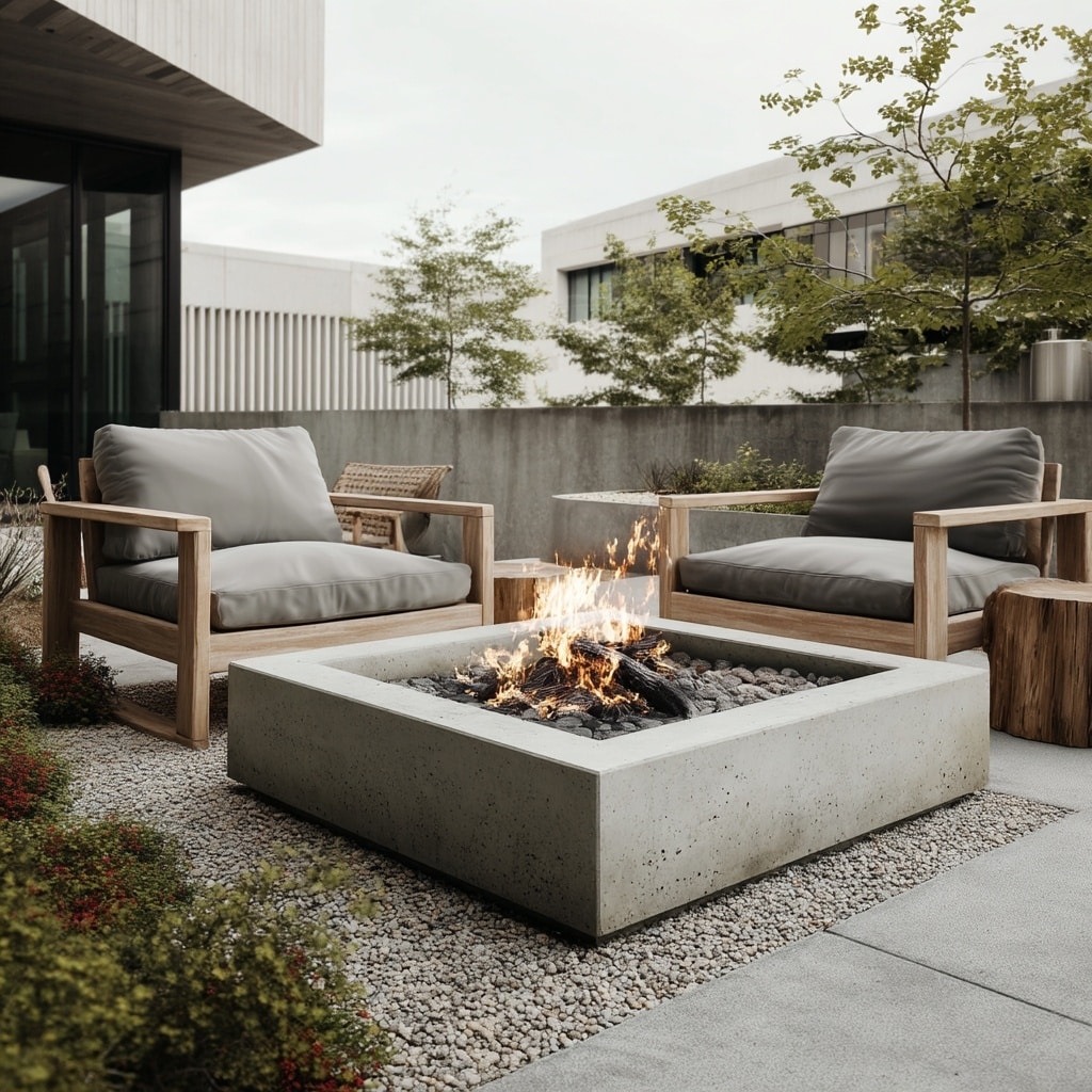 Fire Pit Ideas for a Backyard That Feel Cozy & Stylish 16 Smokeless Fire Pit in a Minimalist Layout