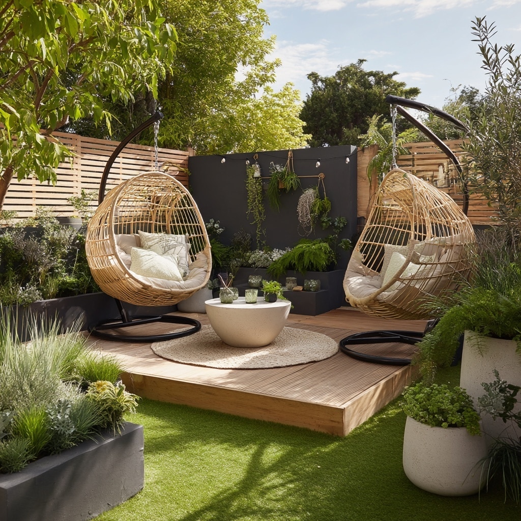 6 Small Garden Decor Ideas for Compact Outdoor Spaces 3 A Small Garden with Creative Furniture