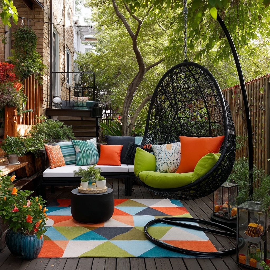 10 Backyard Patio Ideas for Myrtle Beach Homes 3 Bold and Colorful Patio for Personality