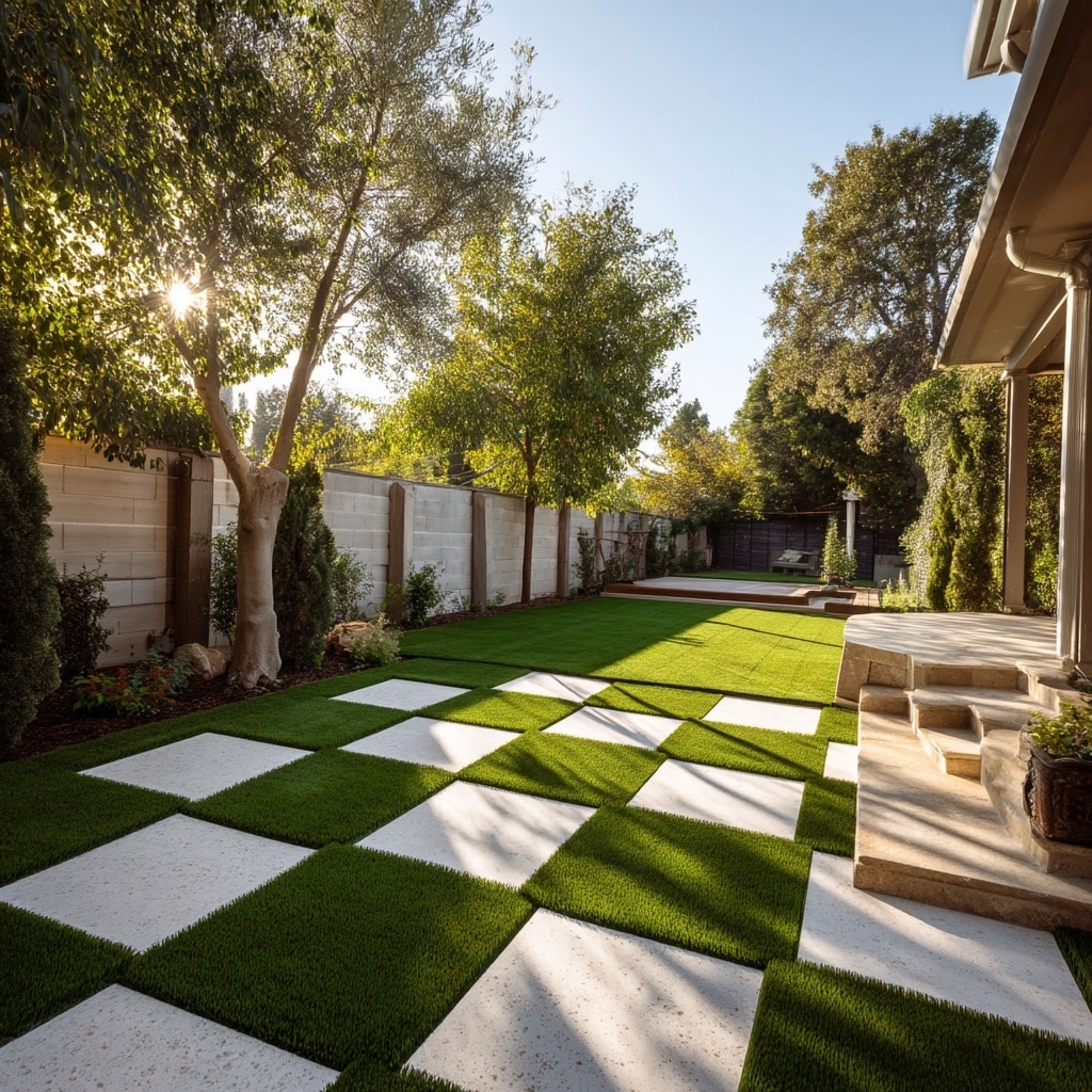 Turf Backyard Ideas for Florida Living 3 Design Turf Patterns for a Unique Landscape Look