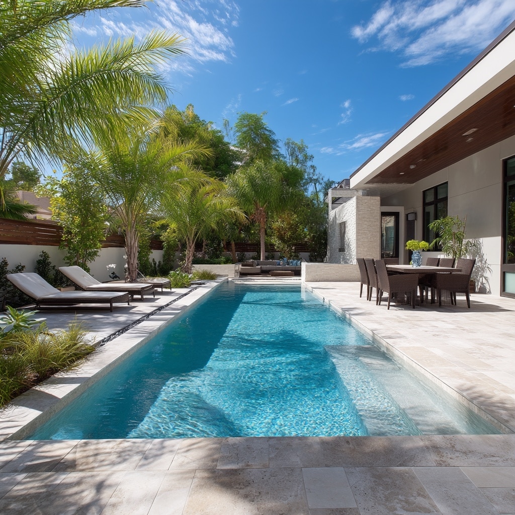 6 Large Backyard Landscaping Ideas with Purpose 3 Design a Pool Area with Room to Lounge