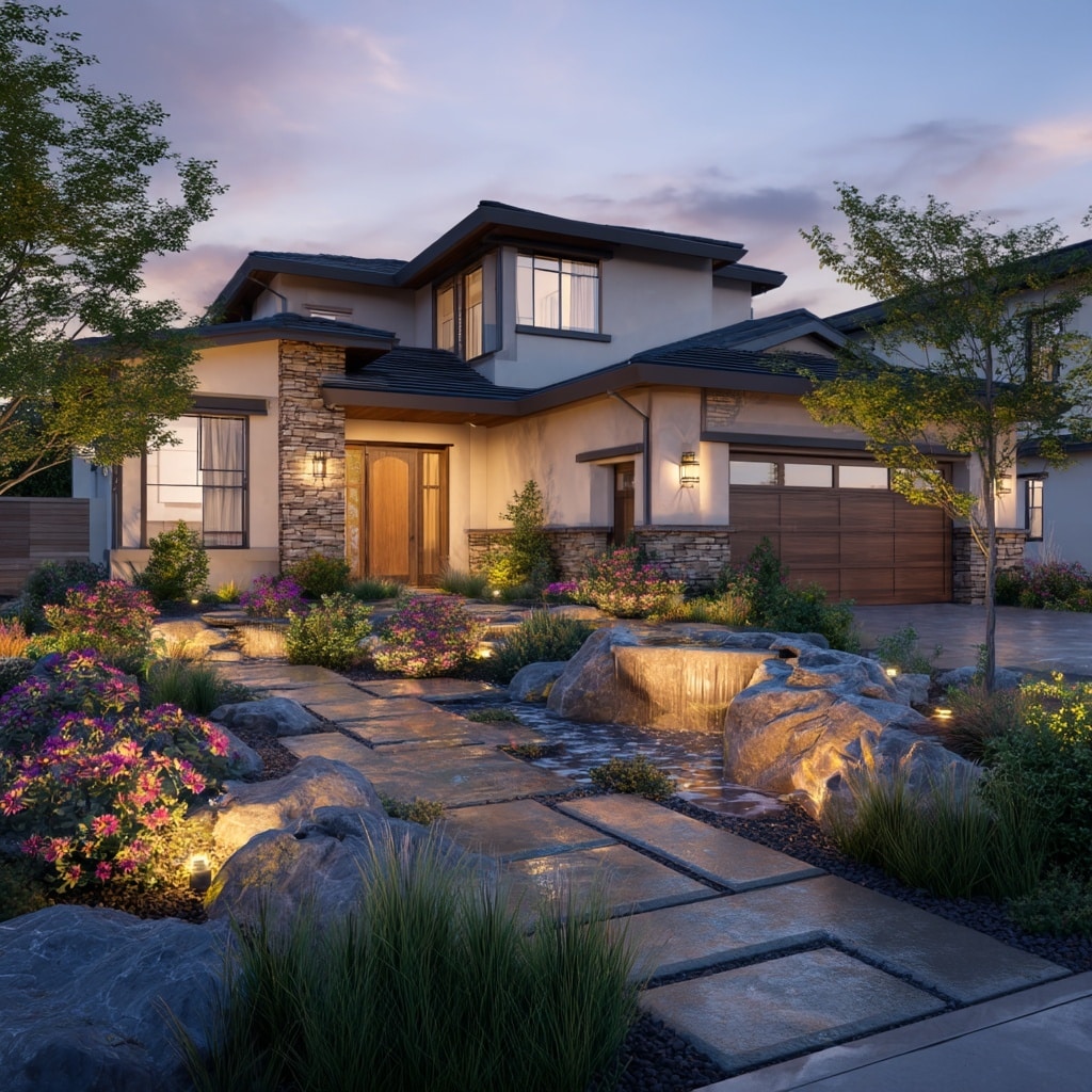 4 Lawn Shapes & Ideas for Front Yard Landscaping 3 Integrating Lawn Shape with Your Landscaping Theme