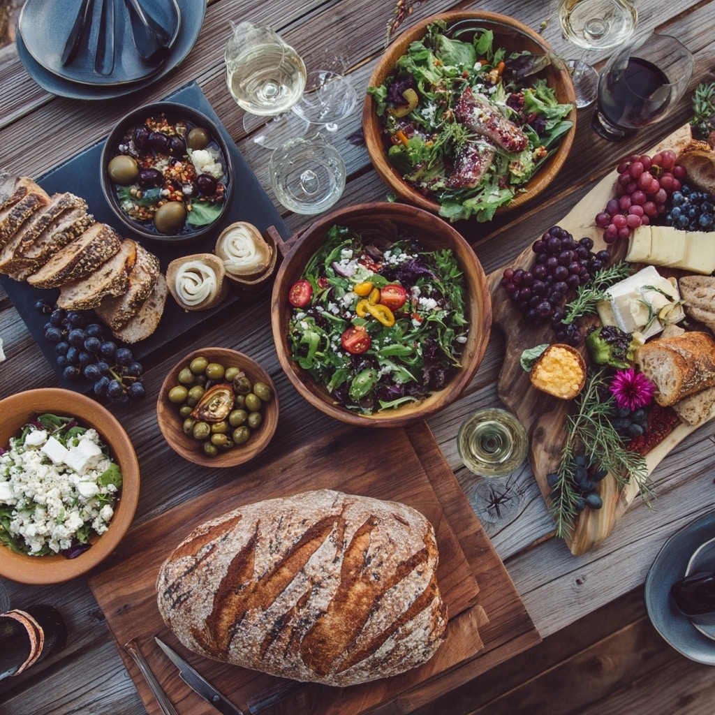 Colorful Backyard Dinner Party Ideas for a Cozy Night 5 . Food & Drink Selections