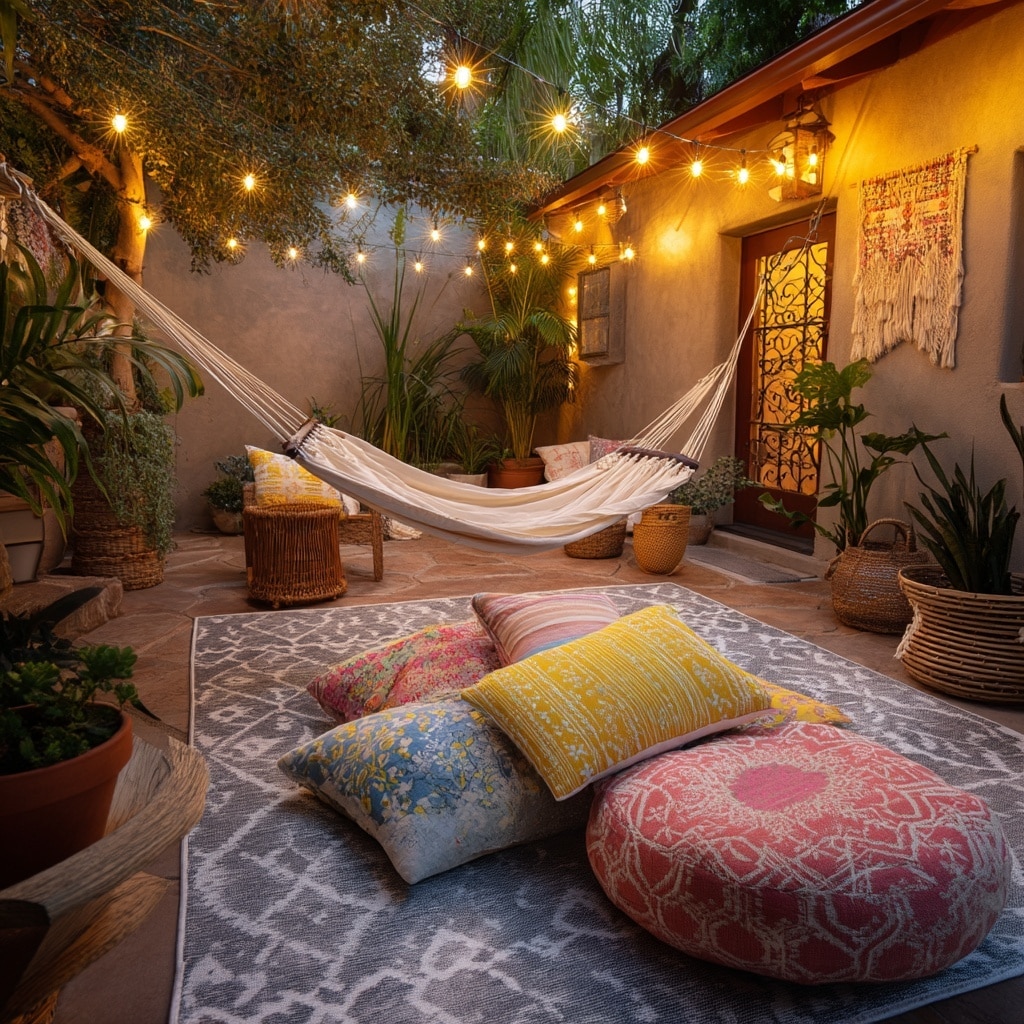 7 Outdoor Patio Ideas to Transform Your Backyard 4 . Make It Cozy with Simple Touches