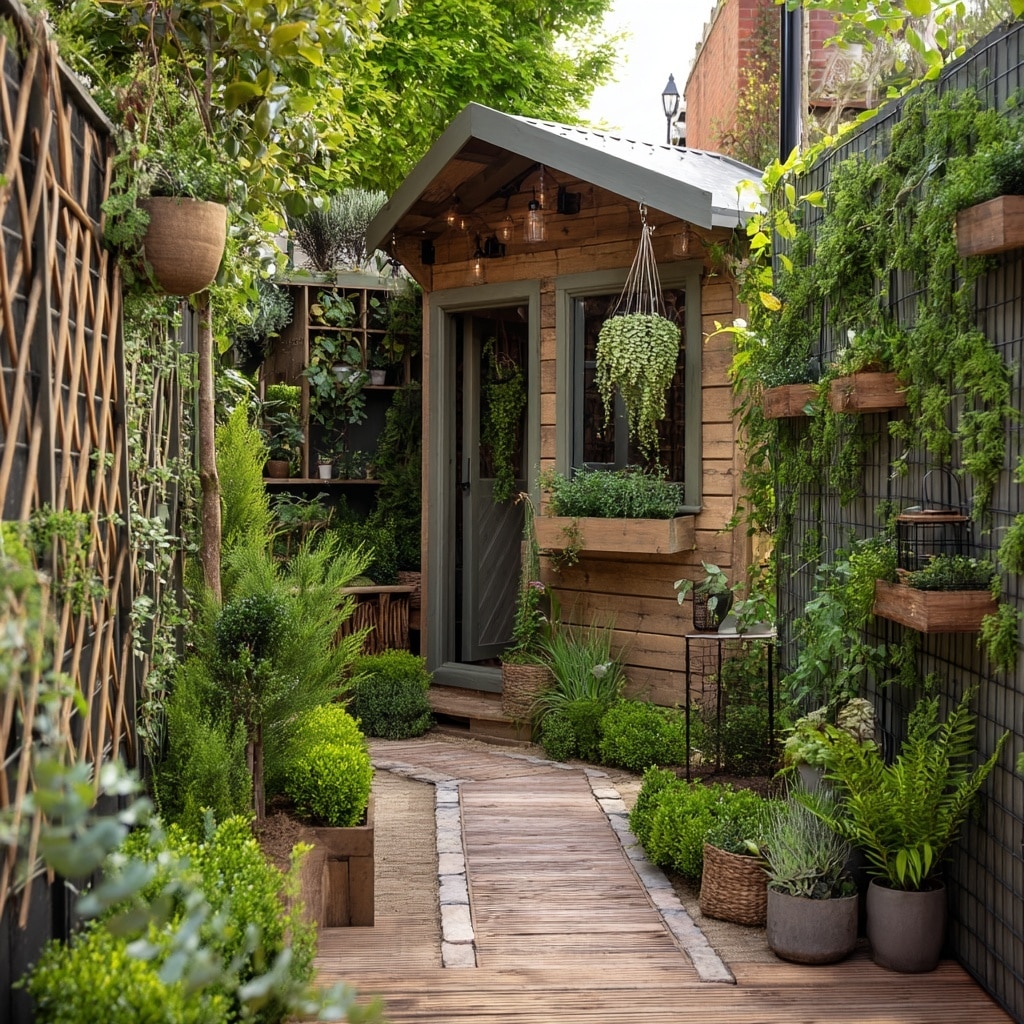6 Small Garden Decor Ideas for Compact Outdoor Spaces 6 A Small Garden Hut with Vertical Design