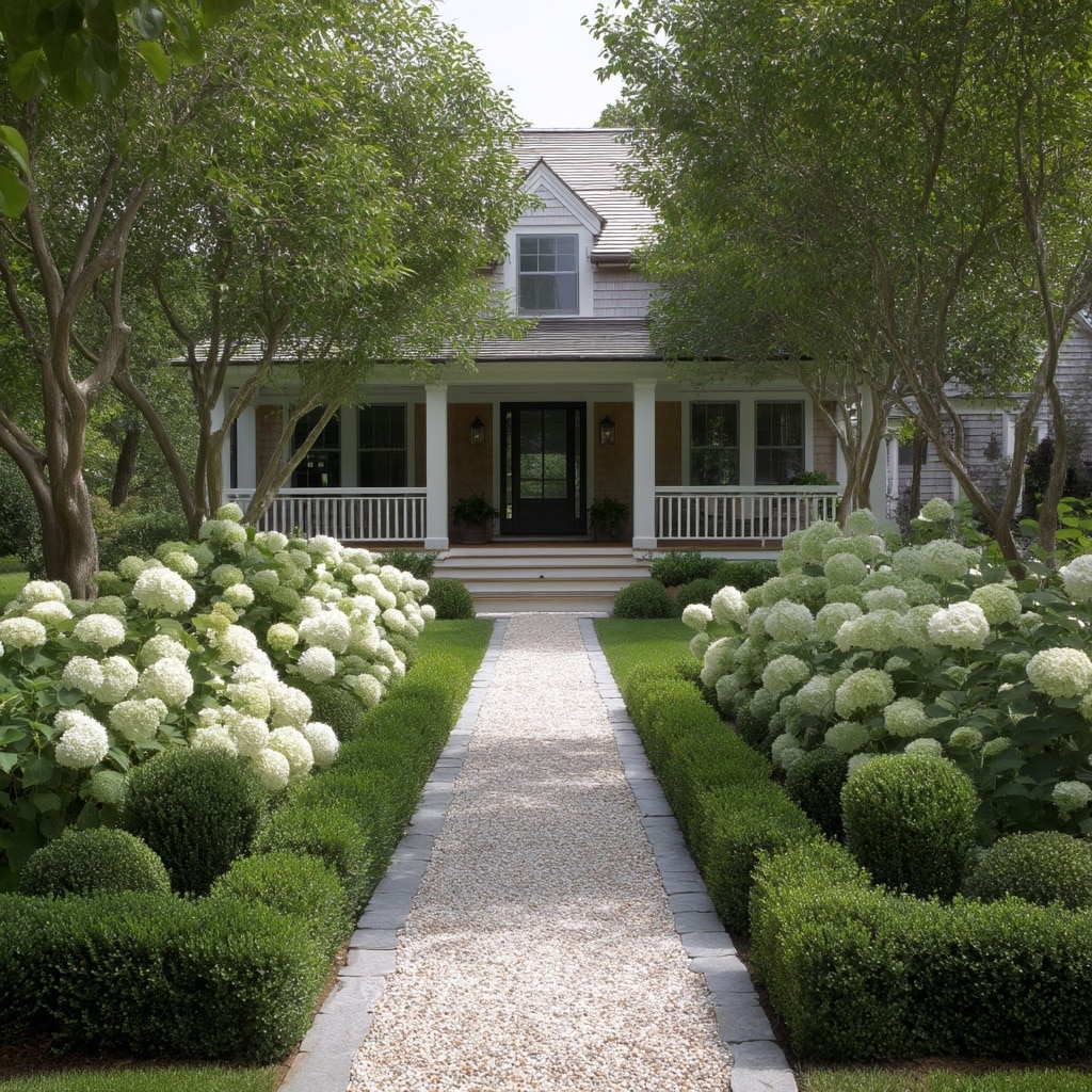Boxwoods and Hydrangeas for Front of House Charm 8 Envisioning a Unified Garden Look