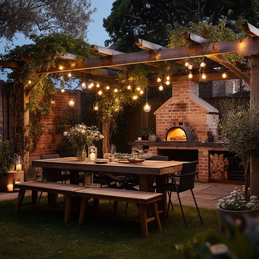 6 Large Backyard Landscaping Ideas with Purpose 6 et Up a Dining Area with Ambience