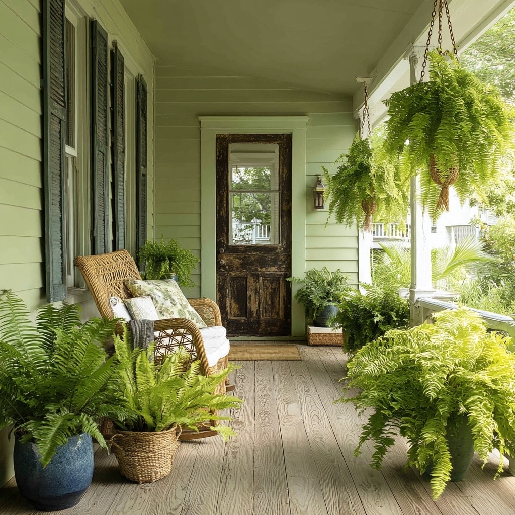 Front Porch Planters: 10 Stylish Ideas for Every Season 7 Brighten Shade with Ferns