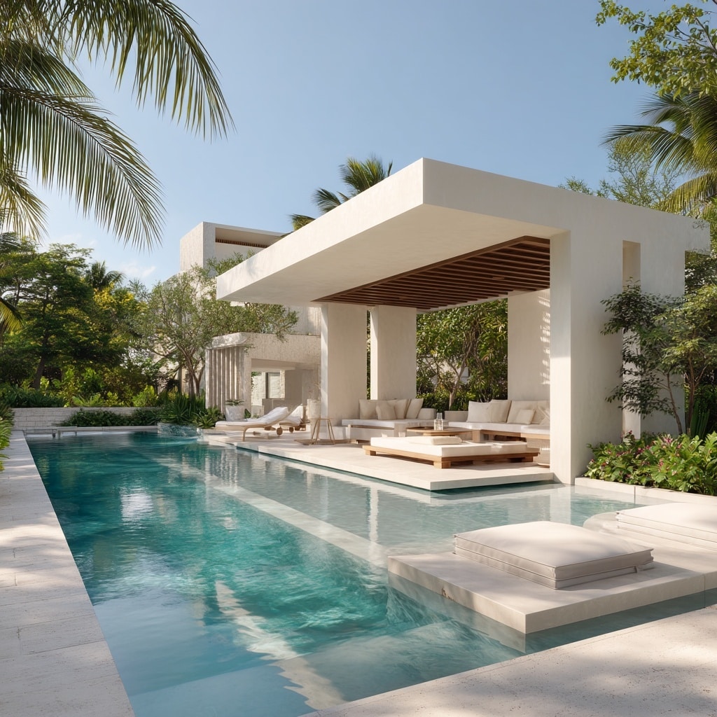 Modern Backyard Landscaping Ideas with Pool 7 Creating a Resort-Like Pool Experience